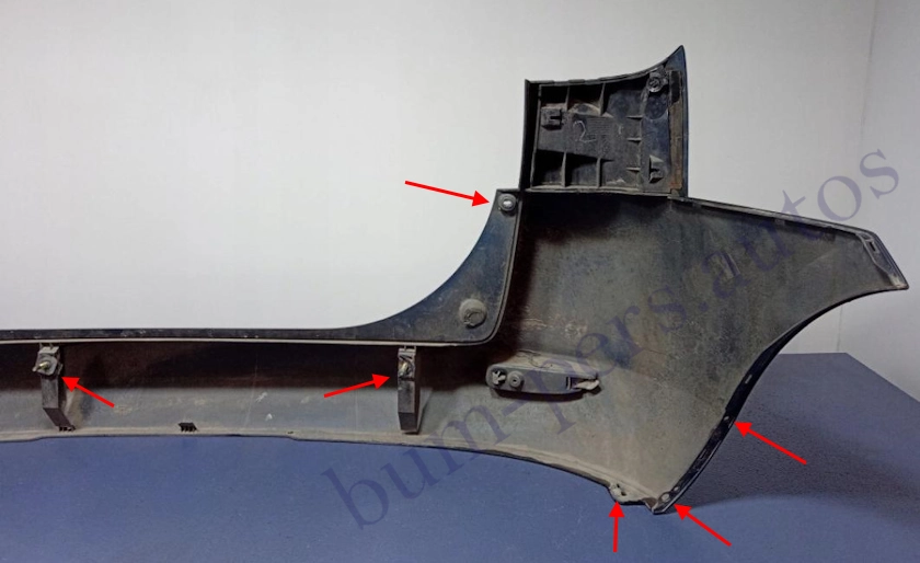 Rear bumper mounting points for Mazda 2 / Demio (2002-2007)