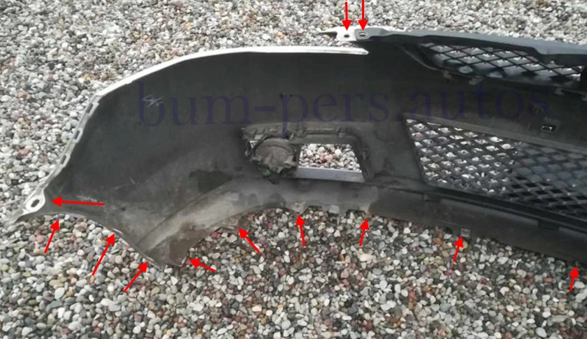 Front bumper mounting points for Mazda 5 MK1 CR (2005-2010)