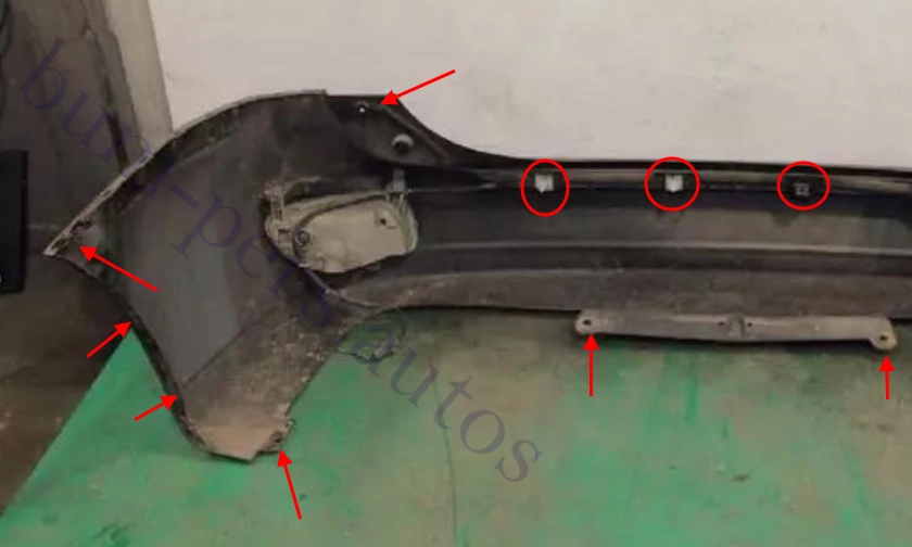 Rear bumper mounting points for Mazda 5 MK1 CR (2005-2010)