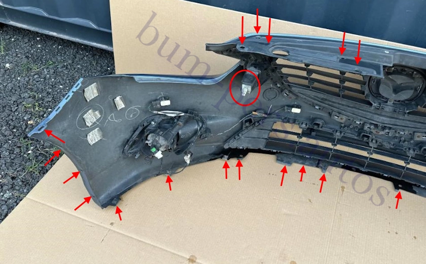 Front bumper mounting points for Mazda 6 MK3 GJ1 / GL (2012-2025)